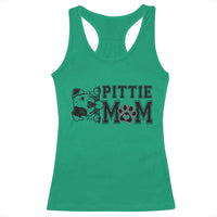Pittie Mom Racerback Tank Top Funny Gift For Pitbull Lover - Wonder Print Shop