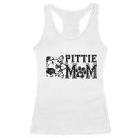 Pittie Mom Racerback Tank Top Funny Gift For Pitbull Lover - Wonder Print Shop