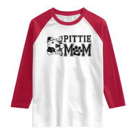 Pittie Mom Raglan Shirt Funny Gift For Pitbull Lover - Wonder Print Shop