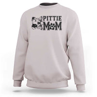 Pittie Mom Sweatshirt Funny Gift For Pitbull Lover - Wonder Print Shop