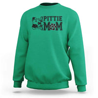 Pittie Mom Sweatshirt Funny Gift For Pitbull Lover - Wonder Print Shop