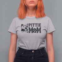 Pittie Mom T Shirt For Women Funny Gift For Pitbull Lover - Wonder Print Shop