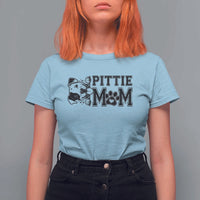 Pittie Mom T Shirt For Women Funny Gift For Pitbull Lover - Wonder Print Shop