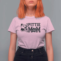 Pittie Mom T Shirt For Women Funny Gift For Pitbull Lover - Wonder Print Shop