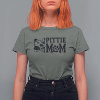 Pittie Mom T Shirt For Women Funny Gift For Pitbull Lover - Wonder Print Shop