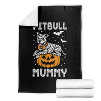 Halloween Dog Lover Throw Blanket Funny Pitbull Mummy - Wonder Print Shop