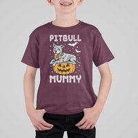 Halloween Dog Lover T Shirt For Kid Funny Pitbull Mummy - Wonder Print Shop