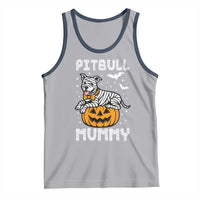 Halloween Dog Lover Tank Top Funny Pitbull Mummy - Wonder Print Shop
