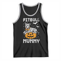 Halloween Dog Lover Tank Top Funny Pitbull Mummy - Wonder Print Shop