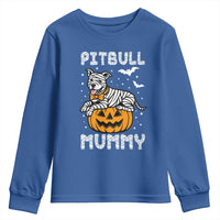 Halloween Dog Lover Youth Sweatshirt Funny Pitbull Mummy - Wonder Print Shop