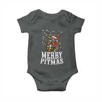 Christmas Pitbull Baby Onesie Funny Merry Pitmas Tree Hug - Wonder Print Shop