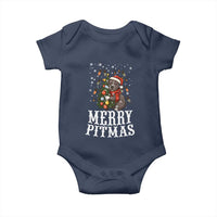 Christmas Pitbull Baby Onesie Funny Merry Pitmas Tree Hug - Wonder Print Shop