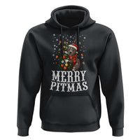 Christmas Pitbull Hoodie Funny Merry Pitmas Tree Hug - Wonder Print Shop
