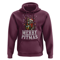 Christmas Pitbull Hoodie Funny Merry Pitmas Tree Hug - Wonder Print Shop