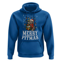 Christmas Pitbull Hoodie Funny Merry Pitmas Tree Hug - Wonder Print Shop