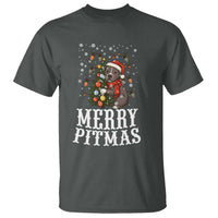 Christmas Pitbull T Shirt Funny Merry Pitmas Tree Hug - Wonder Print Shop