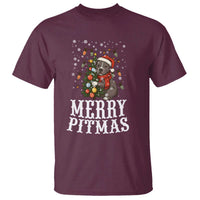 Christmas Pitbull T Shirt Funny Merry Pitmas Tree Hug - Wonder Print Shop