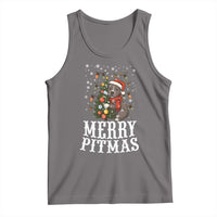 Christmas Pitbull Tank Top Funny Merry Pitmas Tree Hug - Wonder Print Shop
