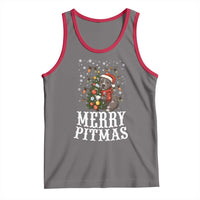 Christmas Pitbull Tank Top Funny Merry Pitmas Tree Hug - Wonder Print Shop