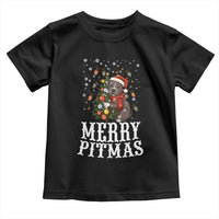 Christmas Pitbull Toddler T Shirt Funny Merry Pitmas Tree Hug - Wonder Print Shop