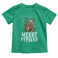 Christmas Pitbull Toddler T Shirt Funny Merry Pitmas Tree Hug - Wonder Print Shop