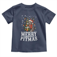 Christmas Pitbull Toddler T Shirt Funny Merry Pitmas Tree Hug - Wonder Print Shop