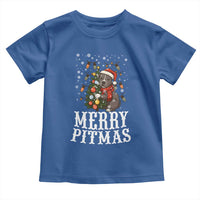 Christmas Pitbull Toddler T Shirt Funny Merry Pitmas Tree Hug - Wonder Print Shop