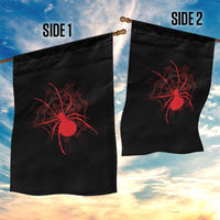 Red Black Widow Spider Garden Flag Gothic Spider Web Vintage Horror Gift