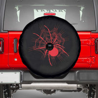 Red Black Widow Spider Spare Tire Cover Gothic Spider Web Vintage Horror Gift
