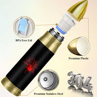 Red Black Widow Spider Bullet Tumbler Gothic Spider Web Vintage Horror Gift