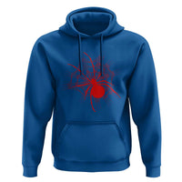 Red Black Widow Spider Hoodie Gothic Spider Web Vintage Horror Gift
