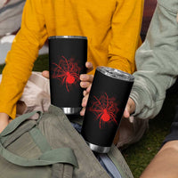 Red Black Widow Spider Tumbler Cup Gothic Spider Web Vintage Horror Gift
