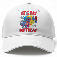 Dino Spider Its My 4th Birthday Baseball Cap Dinosaur Gift For Boys