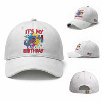 Dino Spider Its My 4th Birthday Baseball Cap Dinosaur Gift For Boys