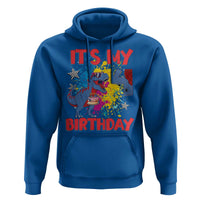 Dino Spider Its My 4th Birthday Hoodie Dinosaur Gift For Boys
