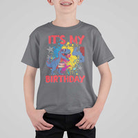Dino Spider Its My 4th Birthday T Shirt For Kid Dinosaur Gift For Boys