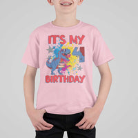 Dino Spider Its My 4th Birthday T Shirt For Kid Dinosaur Gift For Boys
