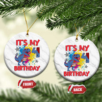 Dino Spider Its My 4th Birthday Ceramic Ornament Dinosaur Gift For Boys