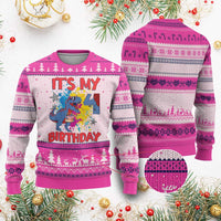 Dino Spider Its My 4th Birthday Ugly Christmas Sweater Dinosaur Gift For Boys