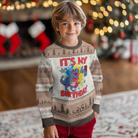 Dino Spider Its My 4th Birthday Ugly Christmas Sweater Dinosaur Gift For Boys