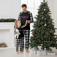 Spooky Mama Spider Web Plaid Pajama Set Cute Halloween Mom Gift