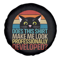 Vintage Black Cat Spare Tire Cover Does This Shirt Make Me Look Professionally Developed