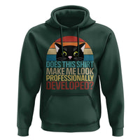 Vintage Black Cat Hoodie Does This Shirt Make Me Look Professionally Developed
