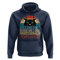 Vintage Black Cat Hoodie Does This Shirt Make Me Look Professionally Developed