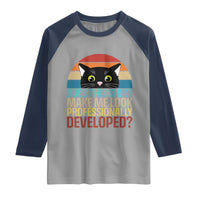 Vintage Black Cat Raglan Shirt Does This Shirt Make Me Look Professionally Developed