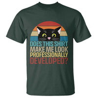 Vintage Black Cat T Shirt Does This Shirt Make Me Look Professionally Developed