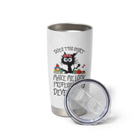 Funny Teacher Black Cat Tumbler Cup Does This Shirt Make Me Look Professionally Developed
