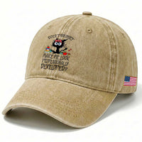 Funny Teacher Black Cat Washed Cotton Baseball Cap Does This Shirt Make Me Look Professionally Developed