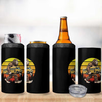 Funny Bigfoot School Bus Lover 4 in 1 Can Cooler Tumbler Sasquatch Back To School Vintage Gift