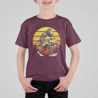 Funny Bigfoot School Bus Lover T Shirt For Kid Sasquatch Back To School Vintage Gift